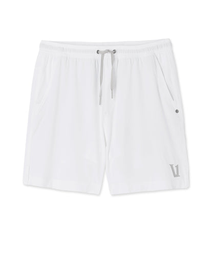 Vuori HardKore Short Lined 7" | White