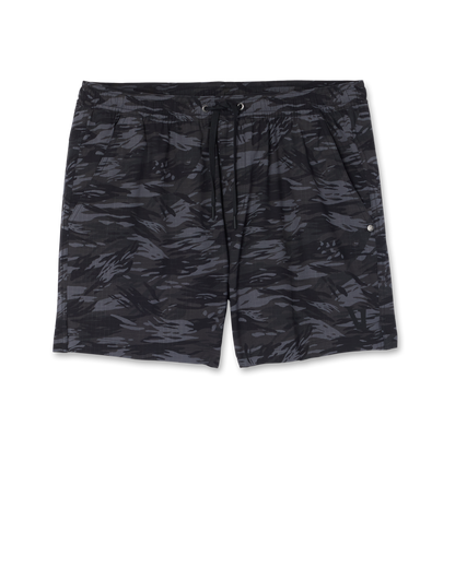 Vuori HardKore Short Lined 5" | Black Riptide Camo