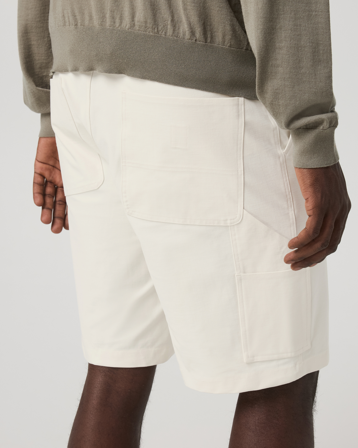 Vuori Meta™ Canvas Carpenter Short 10" | Ivory