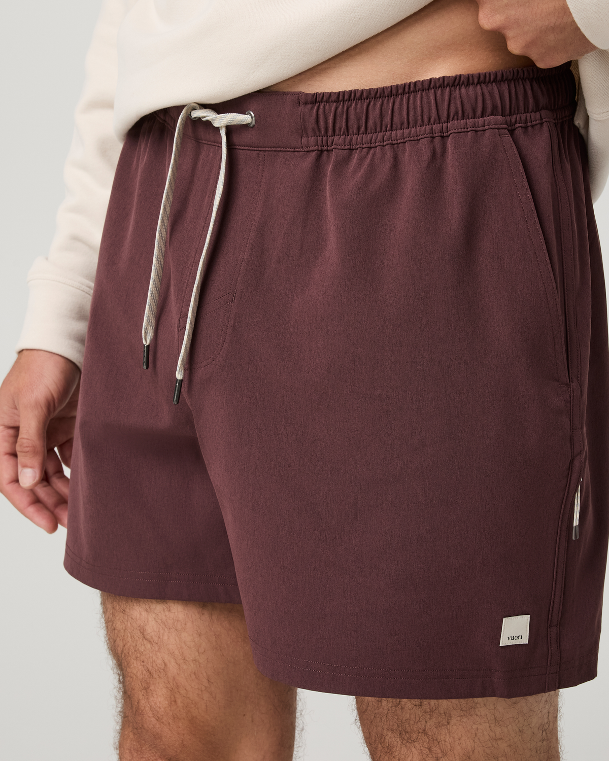 Banks Session Short Unlined 5" | Boysenberry Linen Texture
