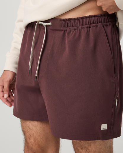 Banks Session Short Unlined 5" | Boysenberry Linen Texture