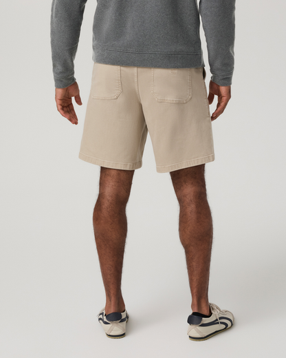 Benton Twill Elastic Waist Short 8" | Limestone
