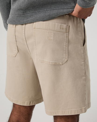 Benton Twill Elastic Waist Short 8" | Limestone