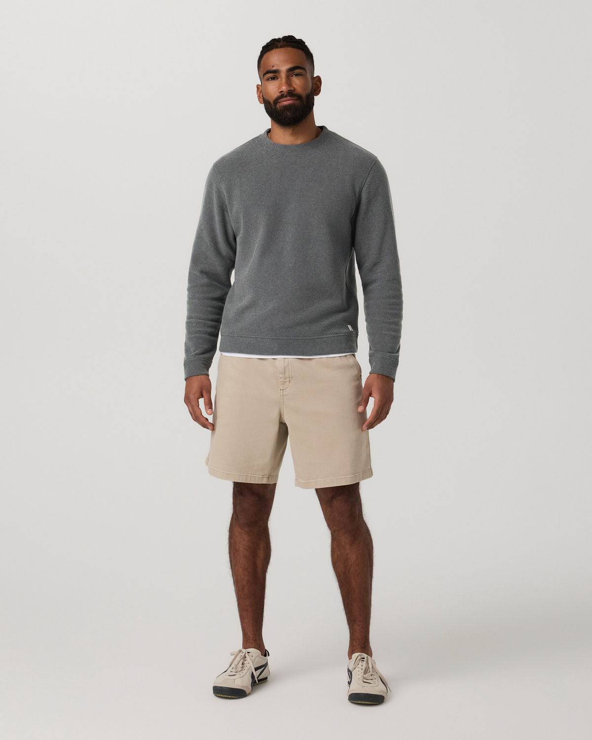 Benton Twill Elastic Waist Short 8" | Limestone