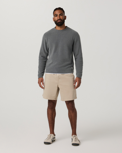 Benton Twill Elastic Waist Short 8" | Limestone