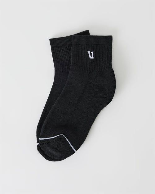 Quarter Crew V1 Sock 2.0 | Black