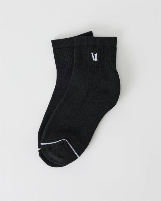 Quarter Crew V1 Sock 2.0 | Black