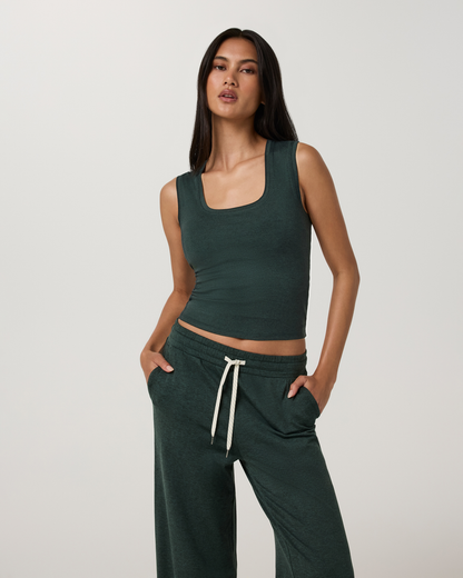 Halo Essential Scoop Tank | Hemlock Heather