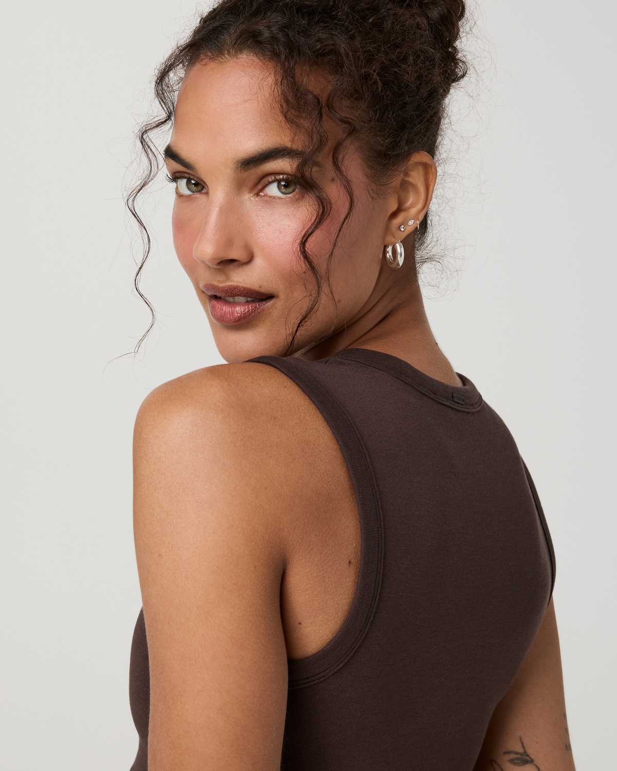 Everyday Cotton Stretch Tank | French Roast