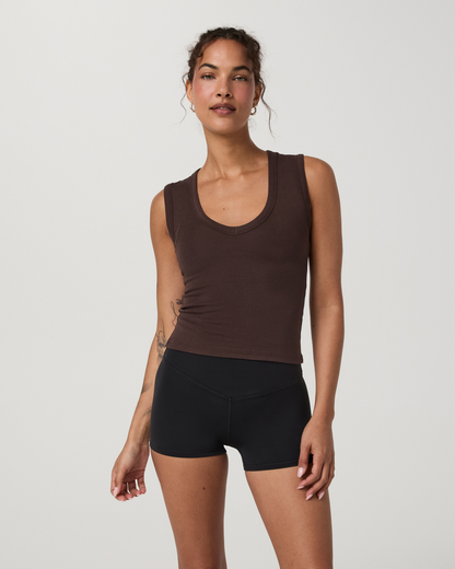 Everyday Cotton Stretch Tank | French Roast