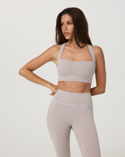 Vuori AllTheFeels™ Linework Bra | Soft Pewter