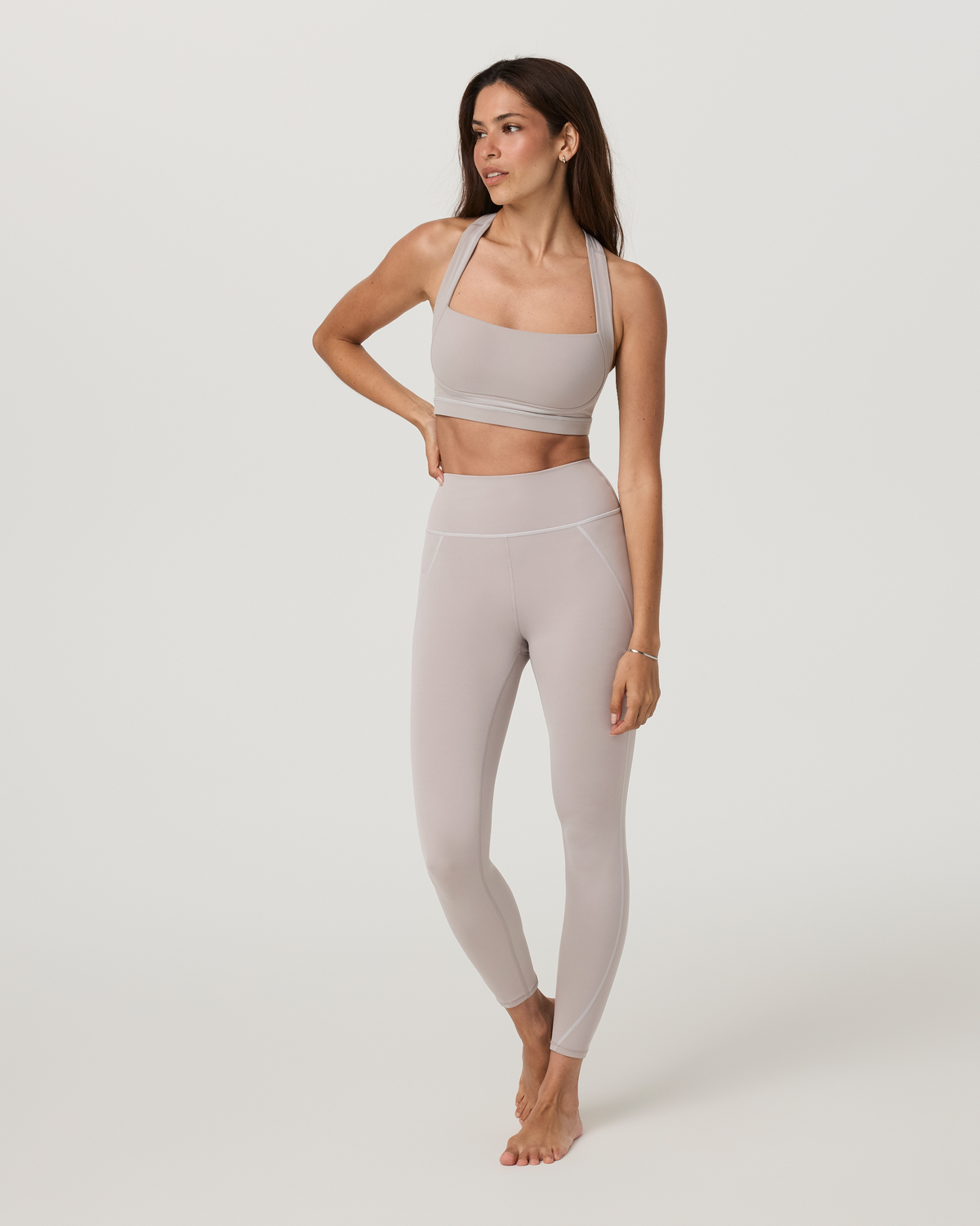 Vuori AllTheFeels™ Linework Bra | Soft Pewter