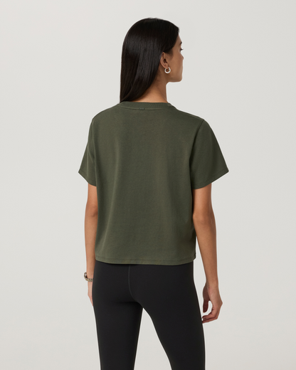 Short Sleeve Heavyweight Cotton Relaxed Tee | Army