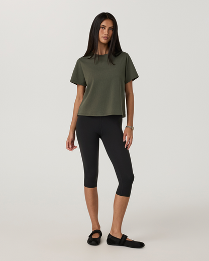 Short Sleeve Heavyweight Cotton Relaxed Tee | Army