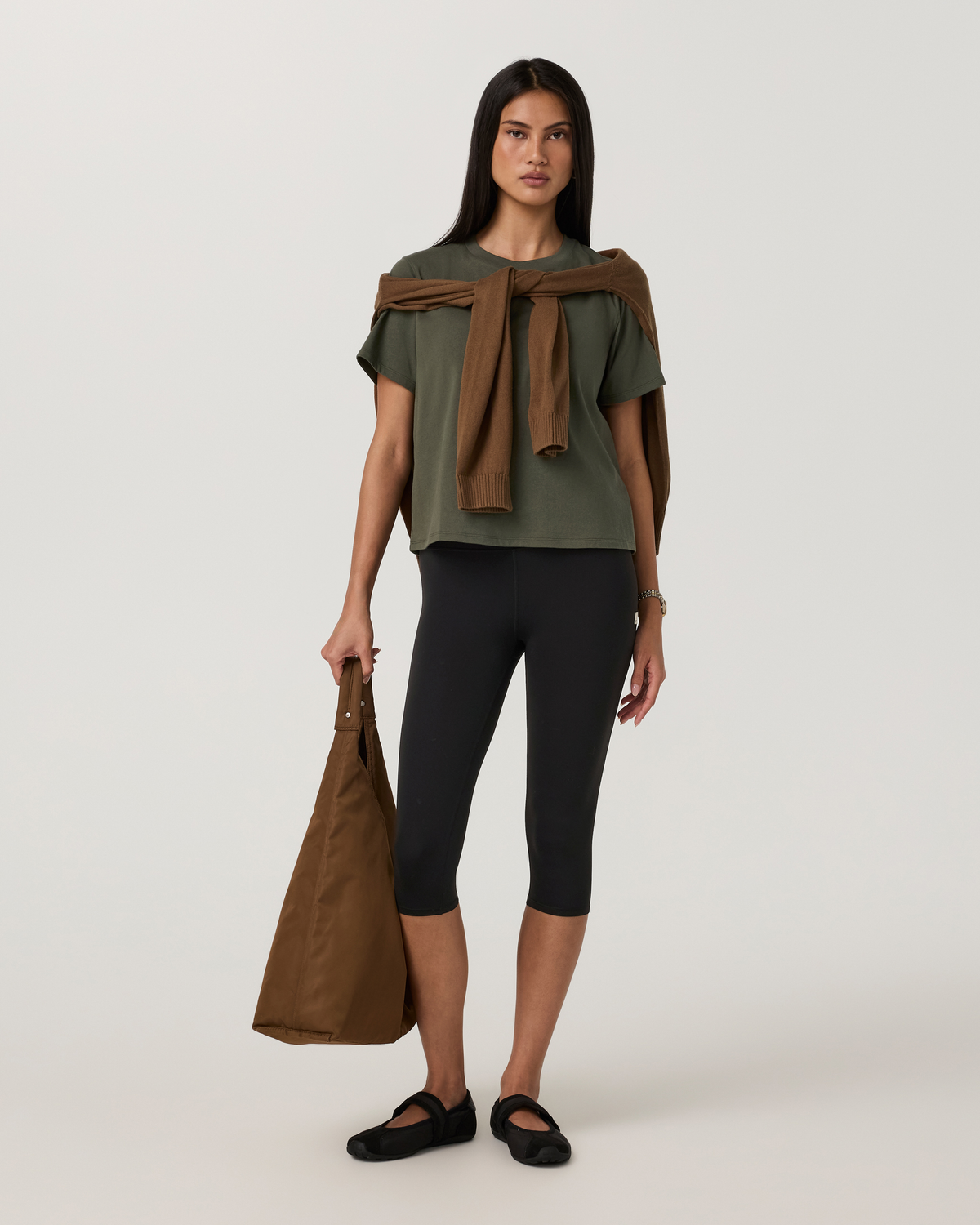 Short Sleeve Heavyweight Cotton Relaxed Tee | Army