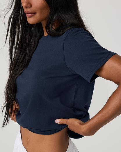 Short Sleeve Heavyweight Cotton Relaxed Tee | Ink