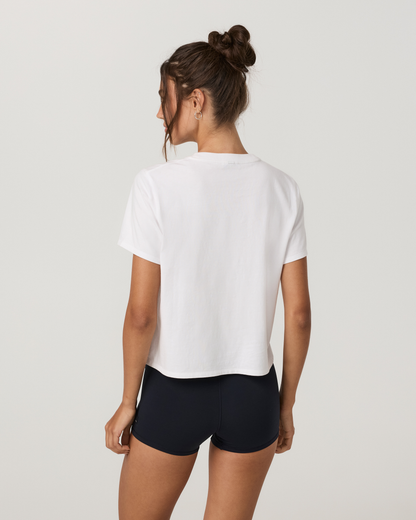 Short Sleeve Heavyweight Cotton Relaxed Tee | White