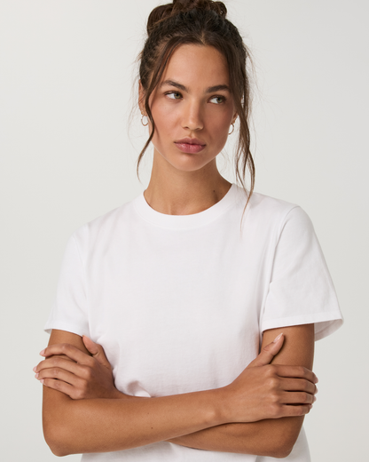 Short Sleeve Heavyweight Cotton Relaxed Tee | White