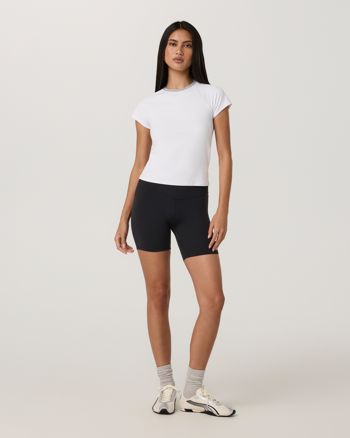 Short Sleeve Halo Retro Tee | White