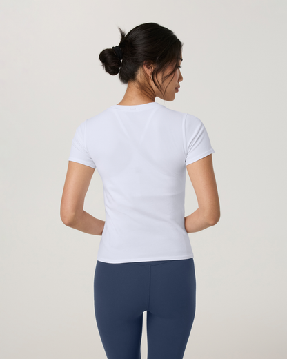 Pose Fitted Tee Long | White