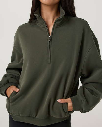Restore Oversized Half Zip | Army