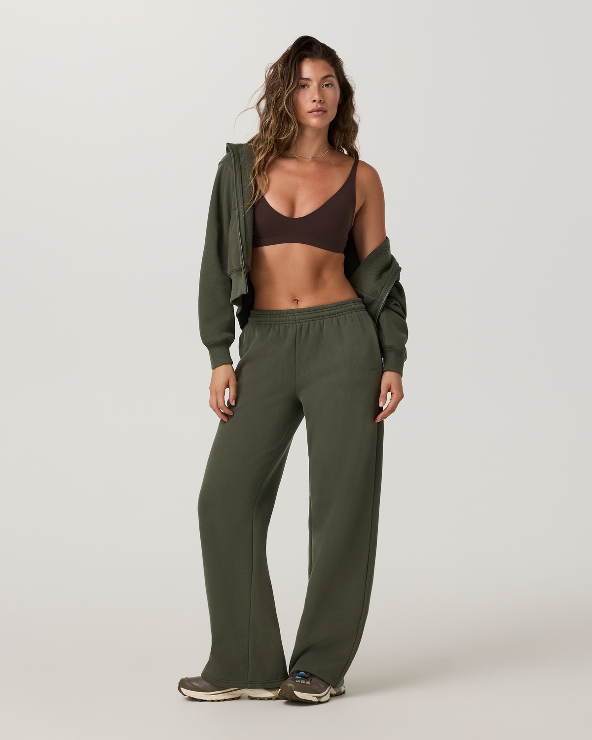 Restore Essential Full Zip Hoodie | Army