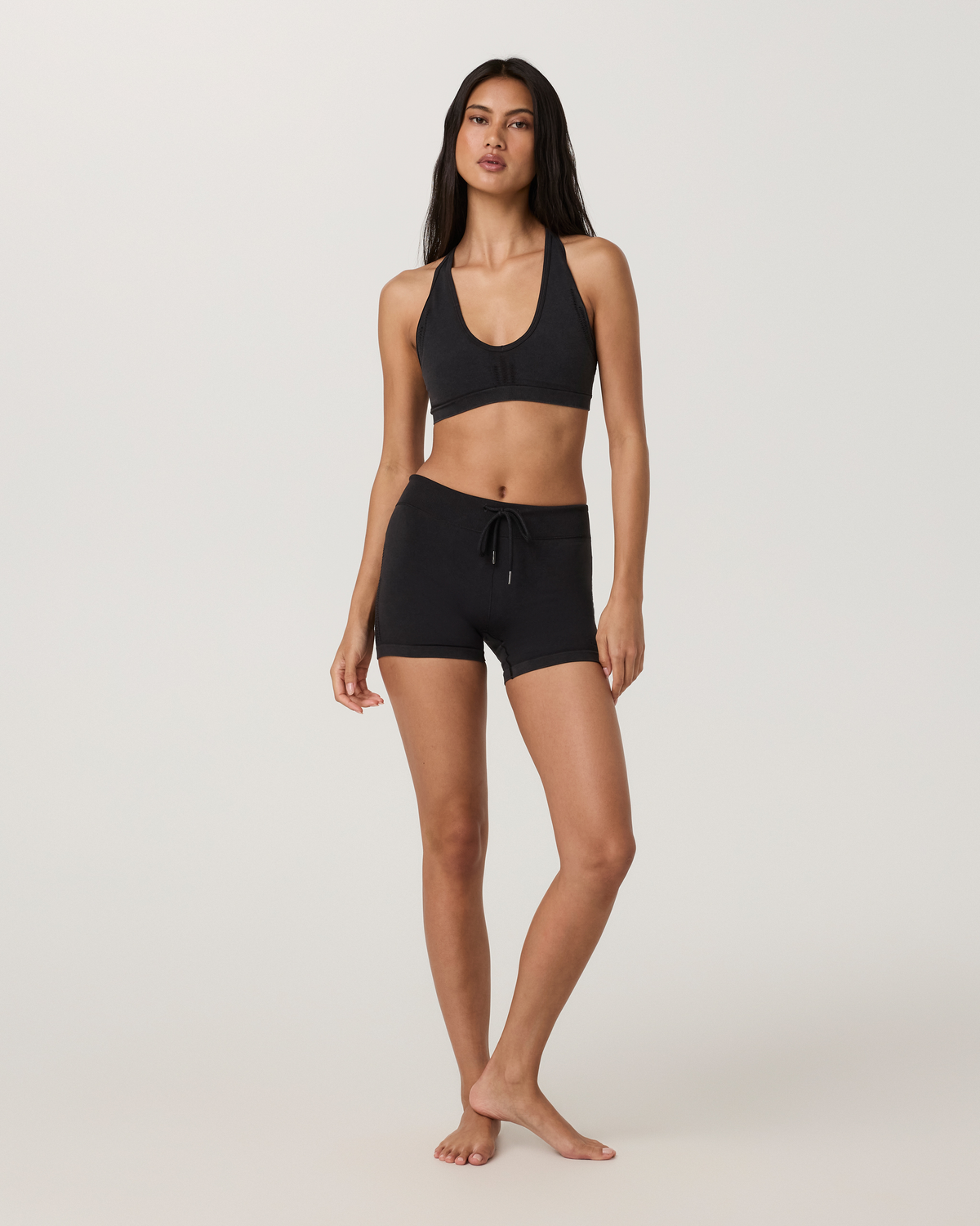 Pointelle Seamless Short 4" | Black