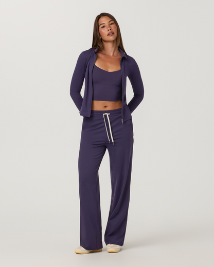 Halo Essential Wideleg Pant | Velvet Violet