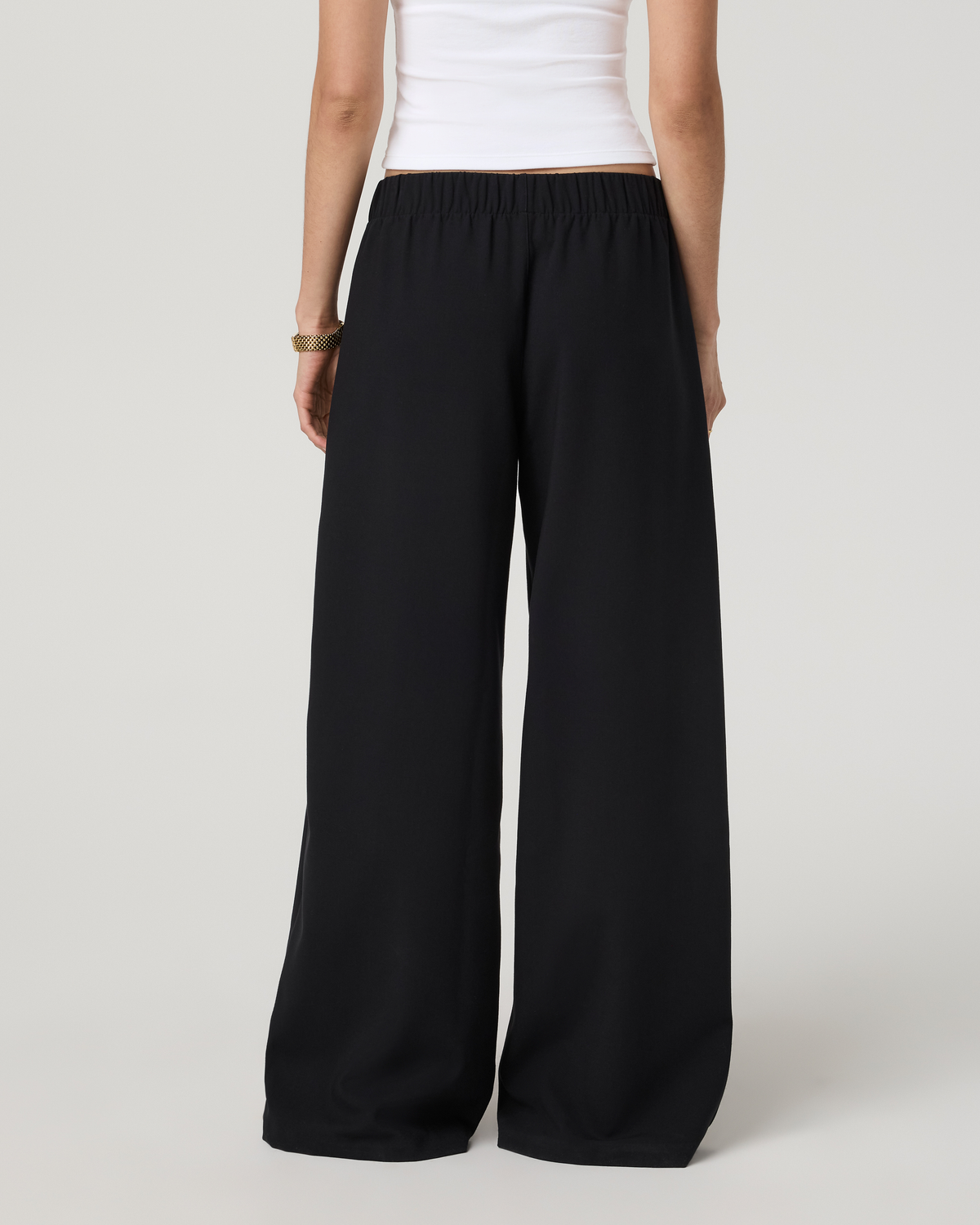 Sander Elastic Waist Trouser | Black