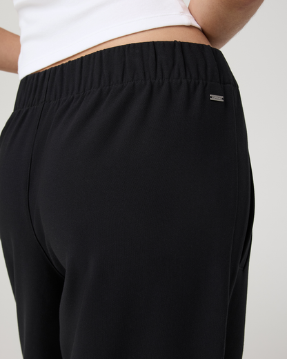 Sander Elastic Waist Trouser - Long | Black