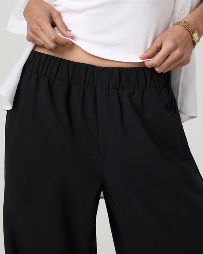 Sander Elastic Waist Trouser | Black