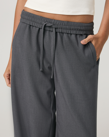 Sander Elastic Waist Trouser | Charcoal Heather