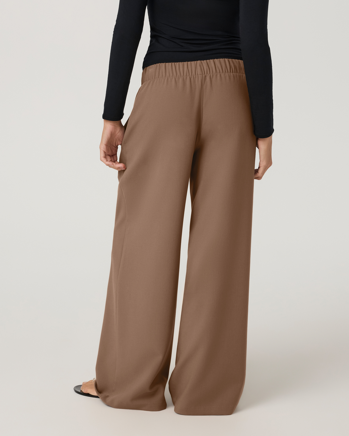 Sander Elastic Waist Trouser - Short | Dark Trench