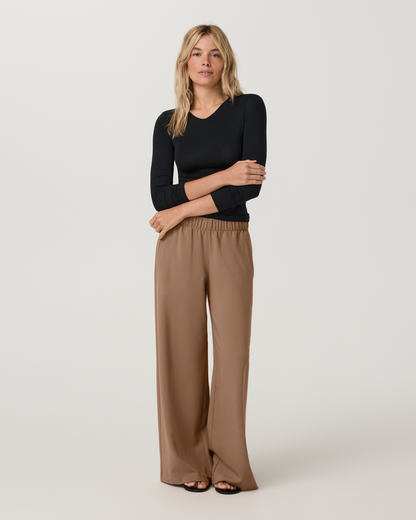 Sander Elastic Waist Trouser - Short | Dark Trench
