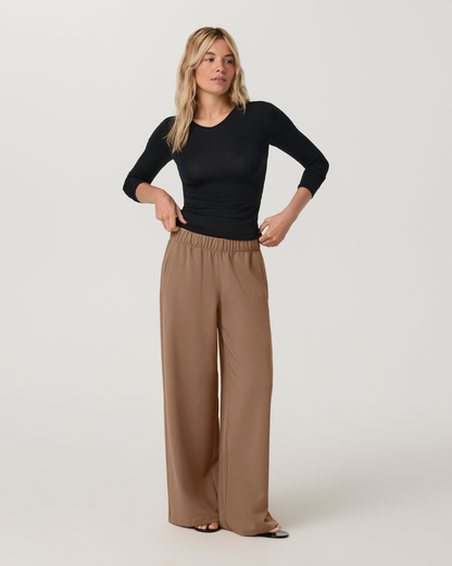 Sander Elastic Waist Trouser - Short | Dark Trench