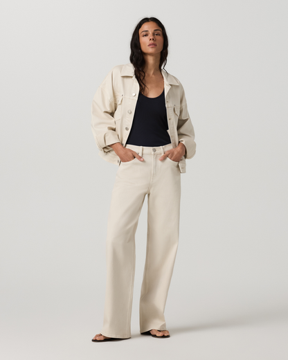 Women's Vuori Vintage Wideleg Jean 30" | Bone Denim