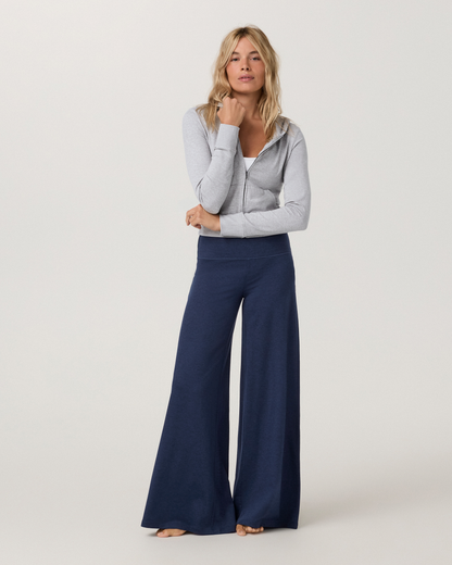 Halo Easy Wideleg Pant | Blue Coast Heather