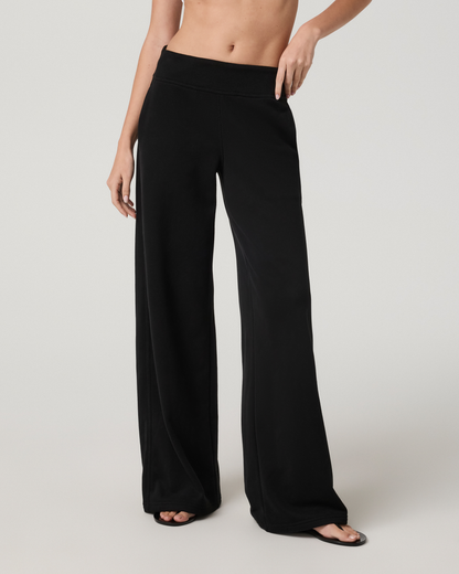 Sedona Midrise Wideleg Sweatpant | Black