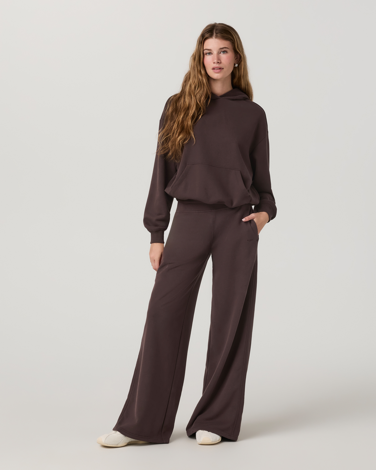 Sedona Midrise Wideleg Sweatpant - Long | French Roast
