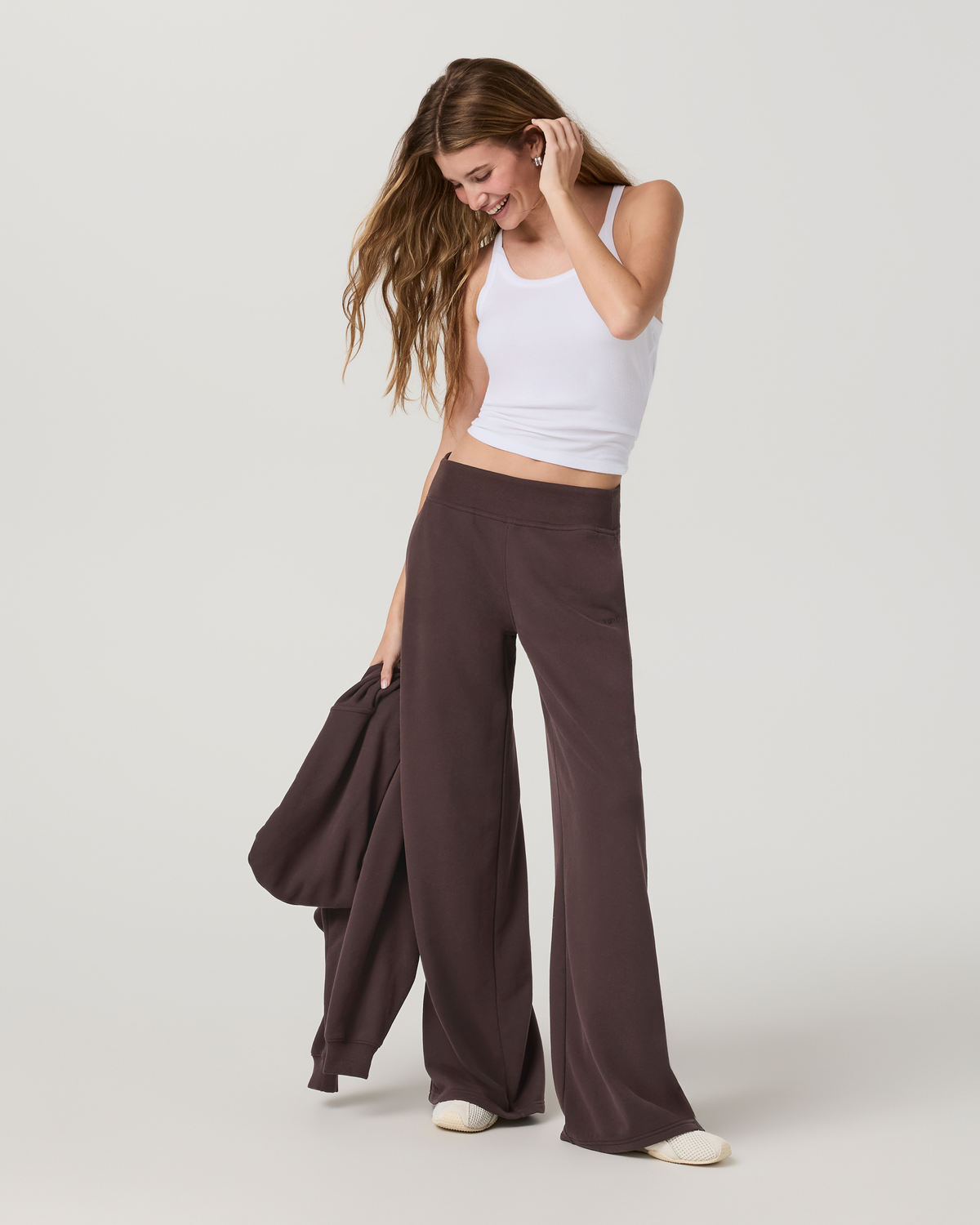 Sedona Midrise Wideleg Sweatpant | French Roast