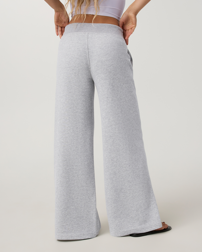 Sedona Midrise Wideleg Sweatpant - Long | Light Heather Grey