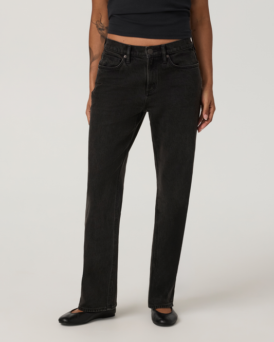 Women's Vuori Vintage Straight Leg Jean 30" | Black Wash Denim