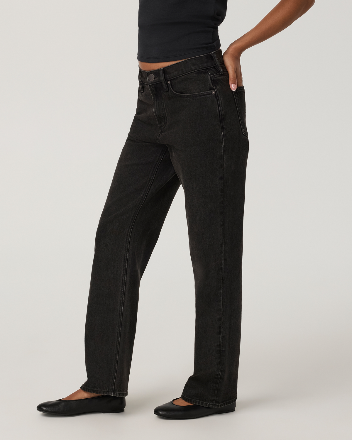 Women's Vuori Vintage Straight Leg Jean 30" | Black Wash Denim