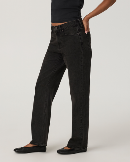 Women's Vuori Vintage Straight Leg Jean 30" | Black Wash Denim