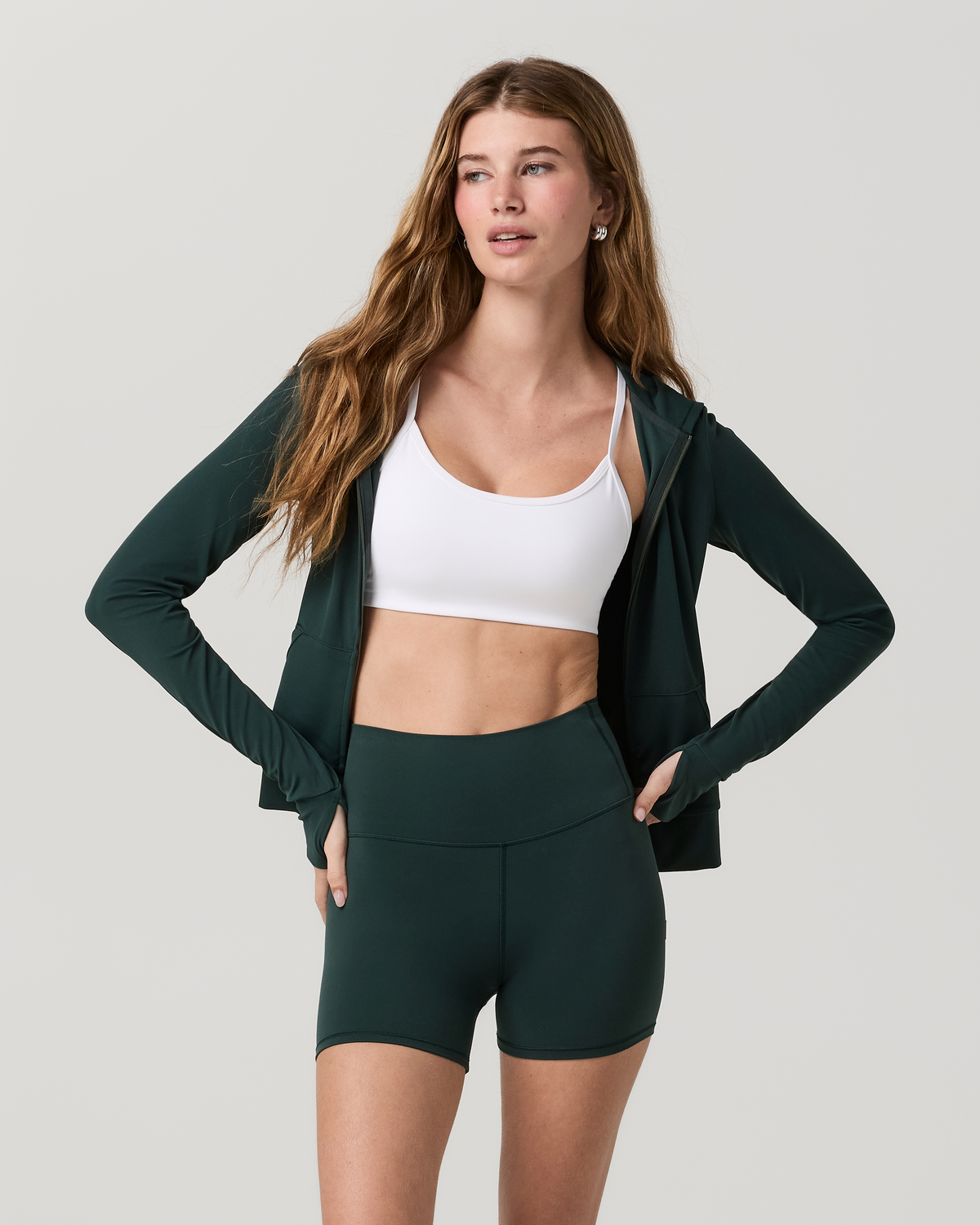 Vuori AllTheFeels™ Mini Full Zip Hoodie | Hemlock