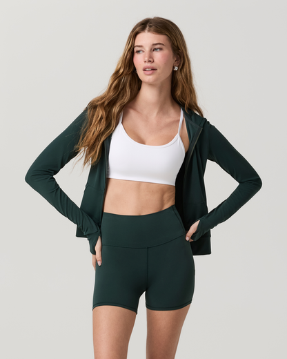 Vuori AllTheFeels™ Mini Full Zip Hoodie | Hemlock