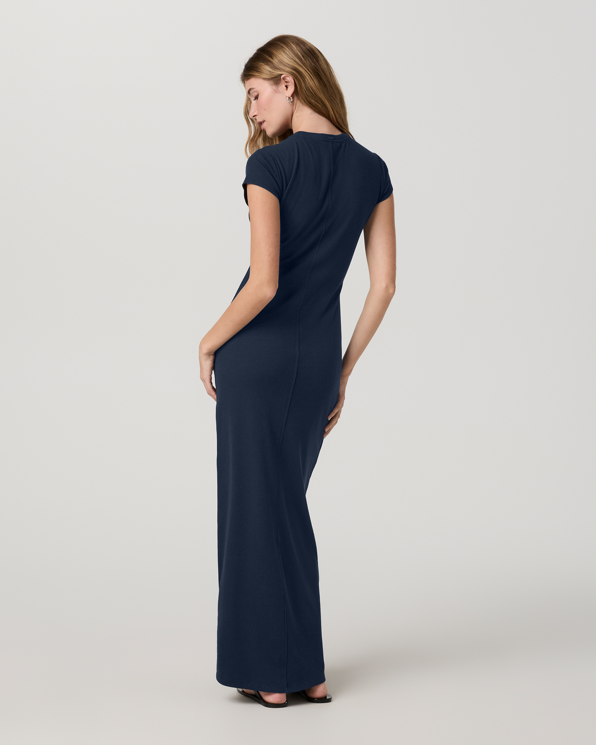Rib Tee Dress | Ink