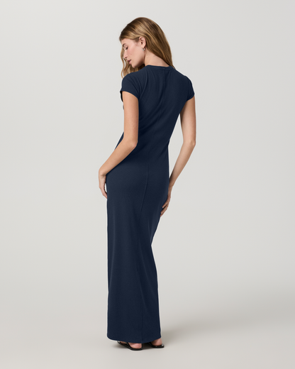 Rib Tee Dress | Ink