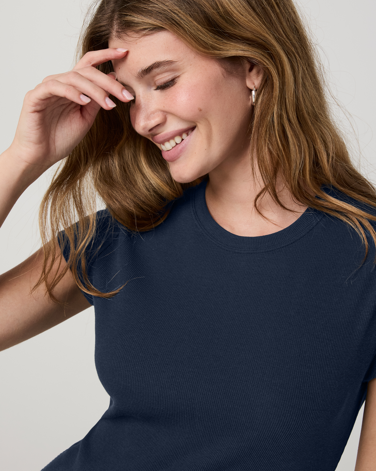 Rib Tee Dress | Ink