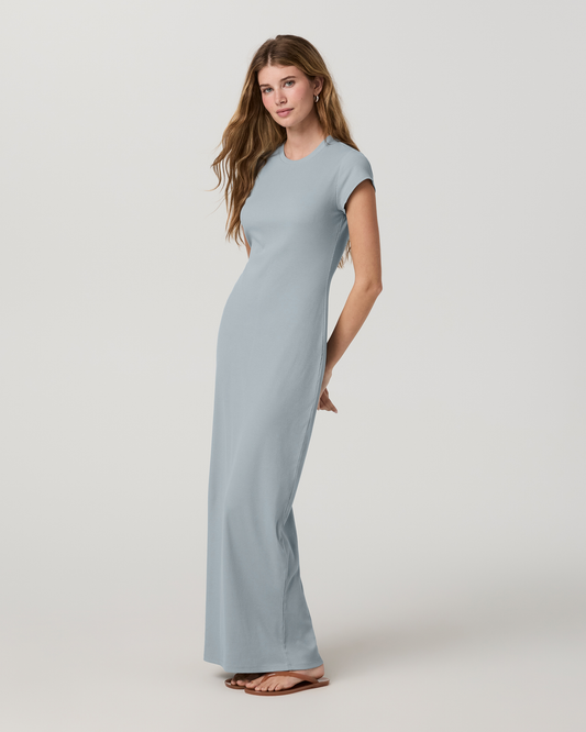Rib Tee Dress | Raindrop